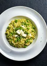 Ricetta Orzotto con robiola e piselli