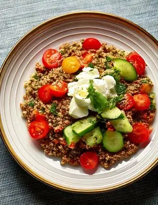 Ricetta Quinoa con primosale, cetrioli e pomodori di heltamain