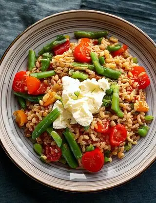 Ricetta Insalata di orzo con primosale, fagiolini e pomodori di heltamain