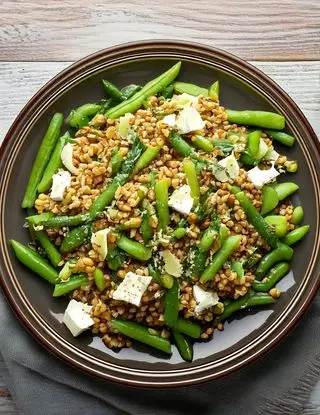 Ricetta Insalata di farro con feta e fagiolini di heltamain