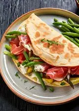 Ricetta Piadina con prosciutto crudo, crescenza e fagiolini