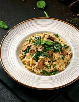 Ricetta Risotto con funghi e spinaci di eltamain