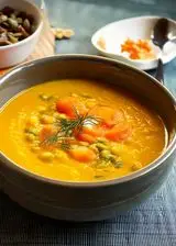 Ricetta Vellutata di finocchi con carote, fagioli e curcuma