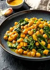 Ricetta Spinaci e ceci al profumo di curry