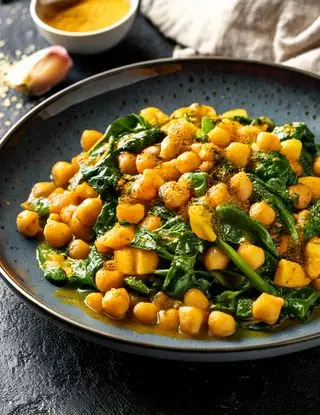 Ricetta Spinaci e ceci al profumo di curry di heltamain