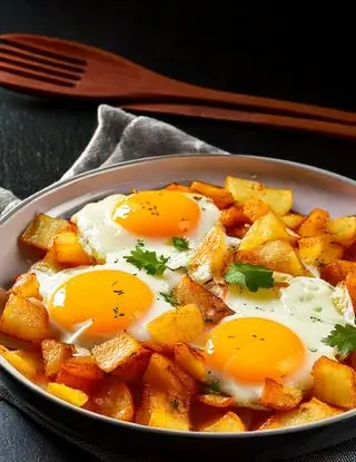 Ricetta Uova con patate croccanti di heltamain