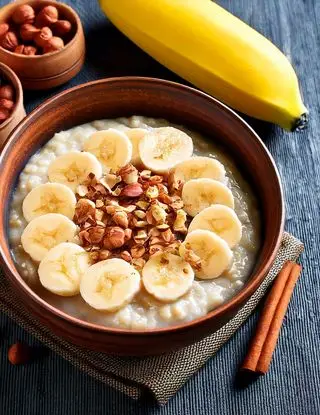 Ricetta Overnight porridge con avena, banana e nocciole tritate di heltamain