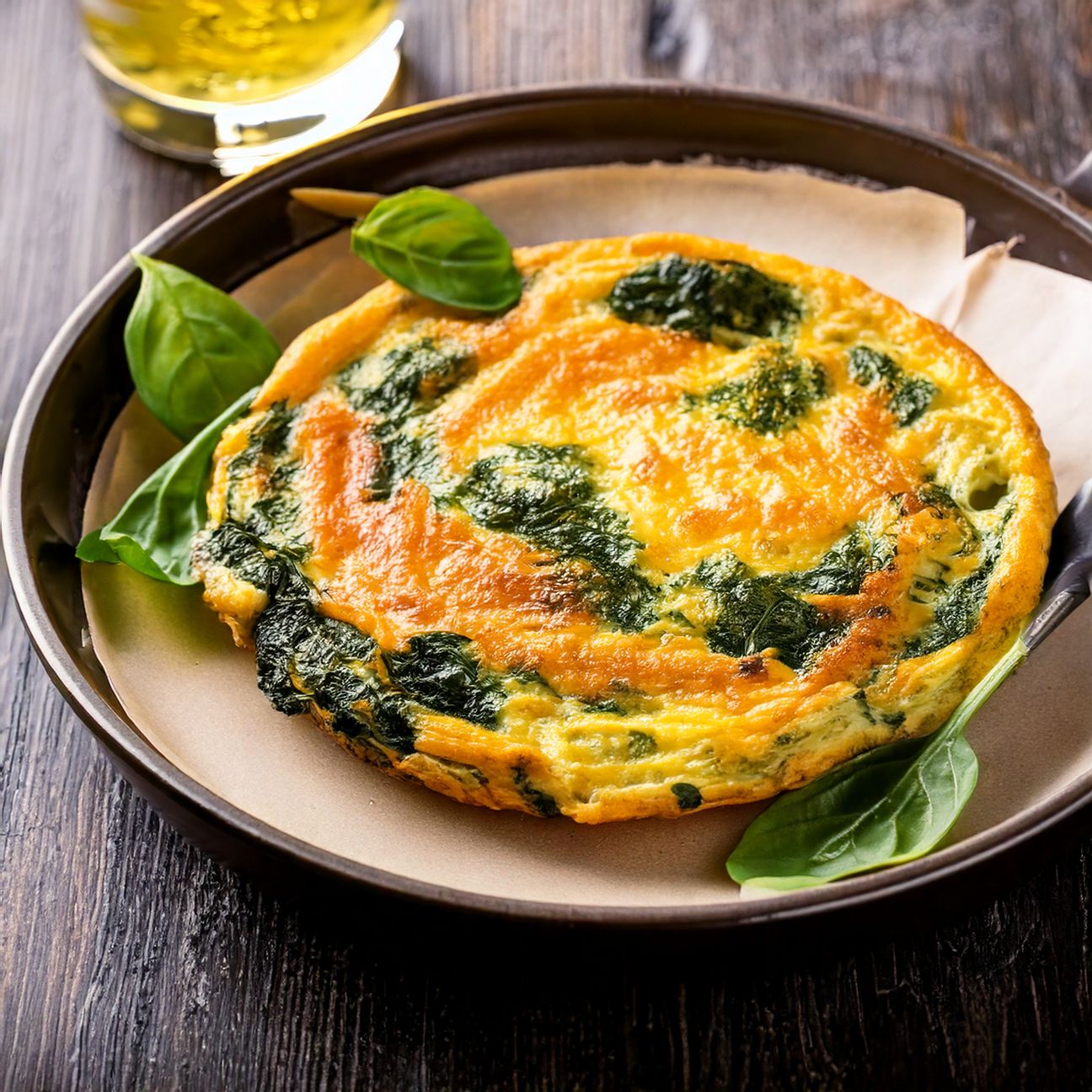 Frittata soffice al forno con spinaci