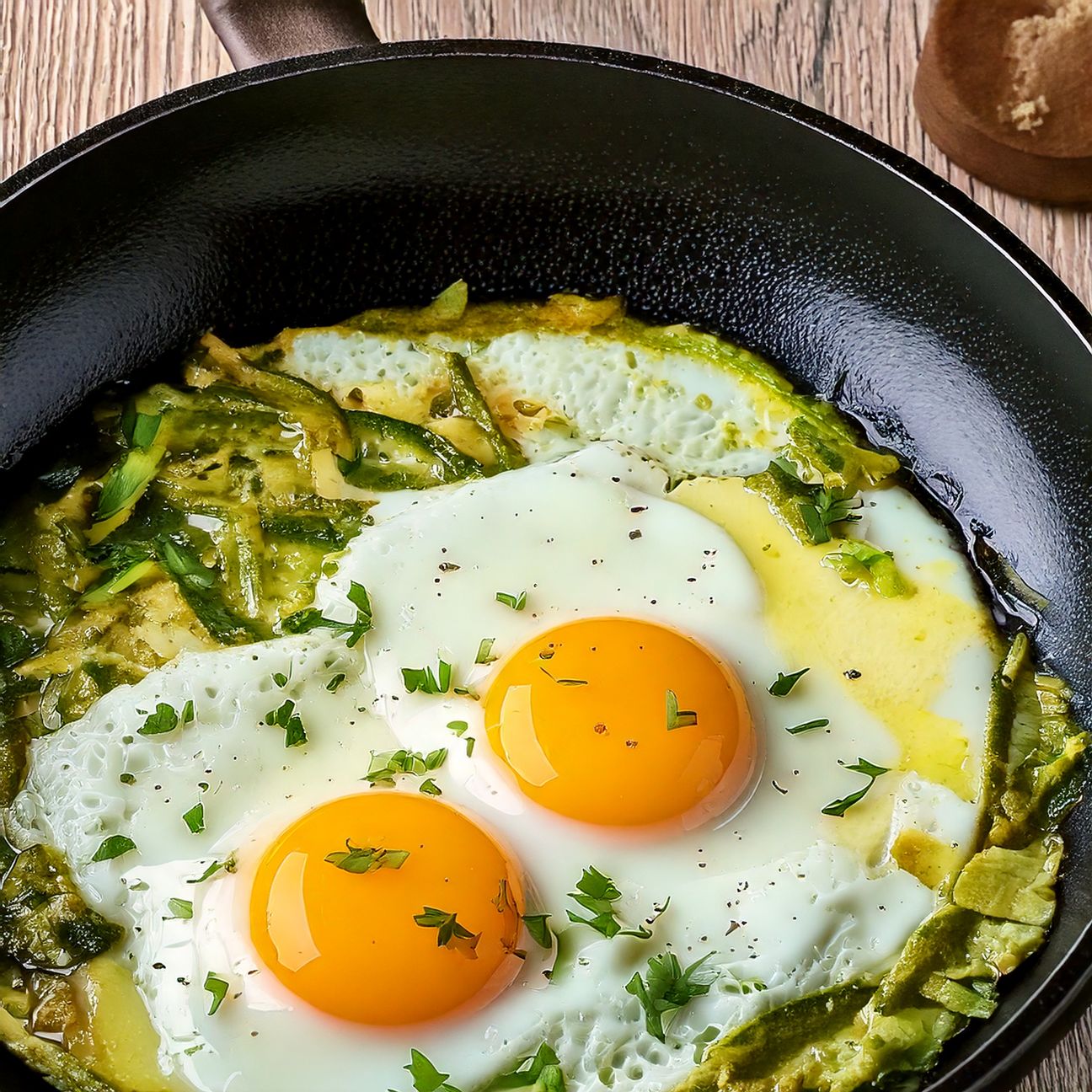 Uova con zucchine alla julienne