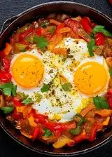 Ricetta Uova in padella con peperoni