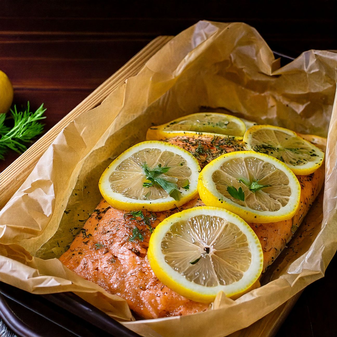 Salmone al cartoccio al limone