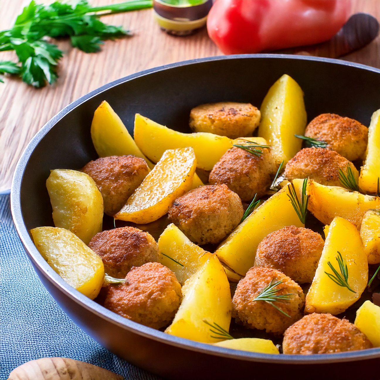 Polpette di pollo con patate