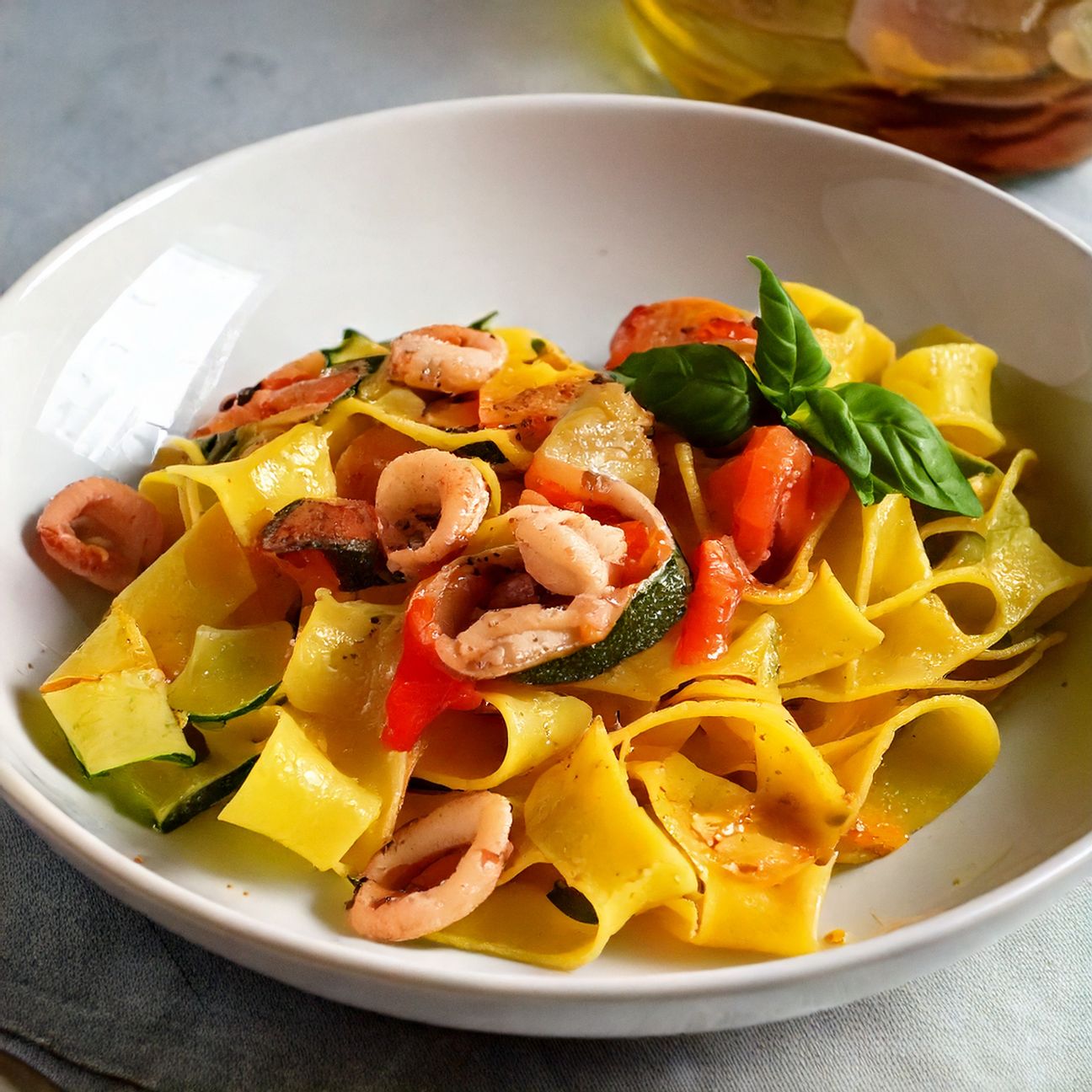 Pasta calamari e zucchine