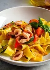 Ricetta Pasta calamari e zucchine