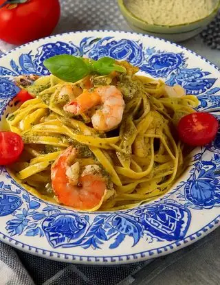 Ricetta Pasta pesto e gamberi di heltamain