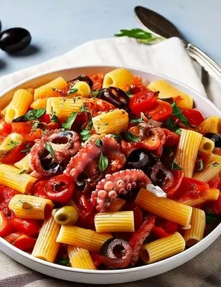 Ricetta Pasta fredda con polpo di heltamain
