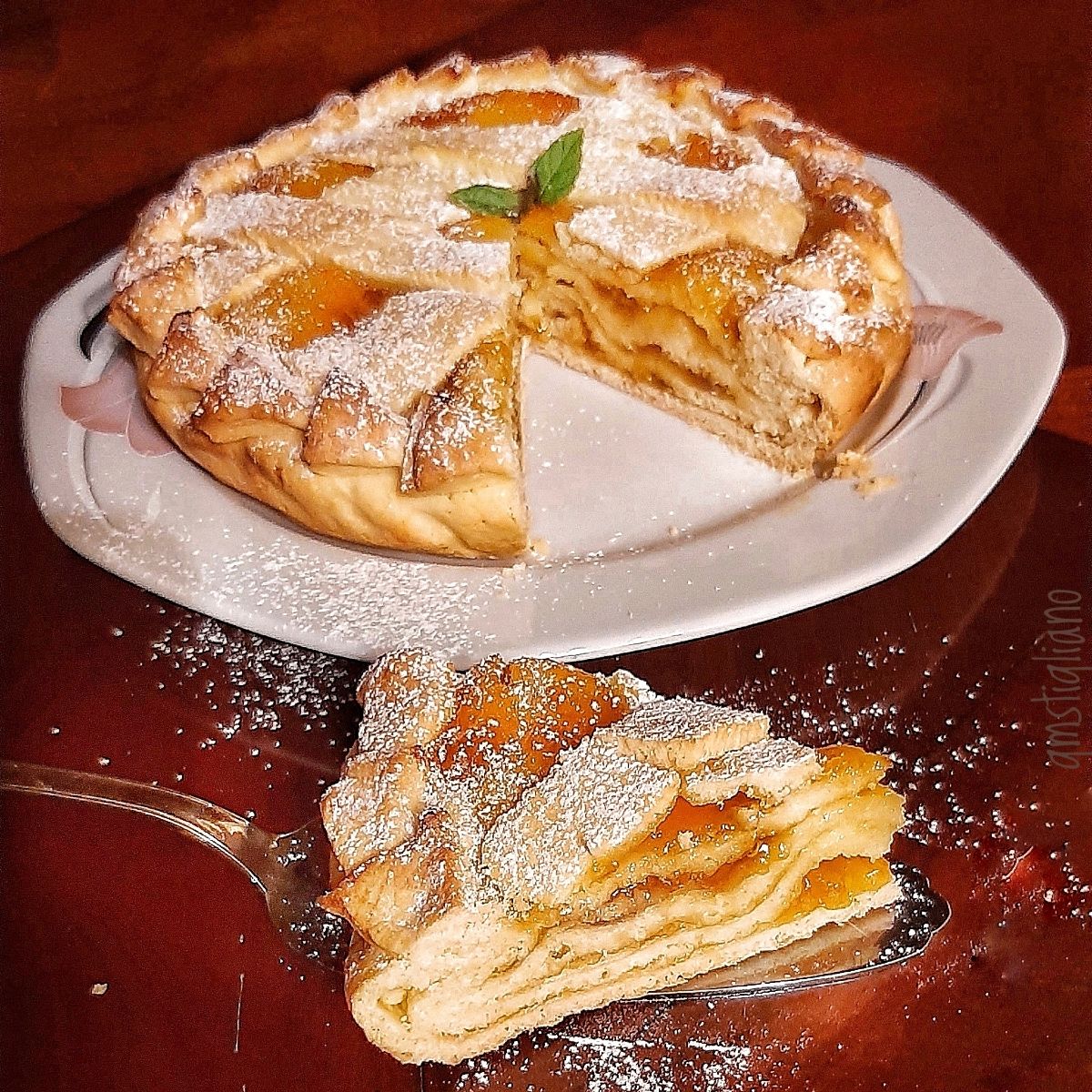 Crostata multistrati all'olio