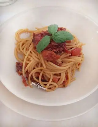 Ricetta Spaghetti con pomodori al forno di grazia010