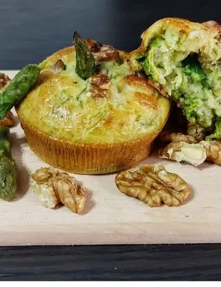 Ricetta Muffin asparagi e noci light senza burro. di angy