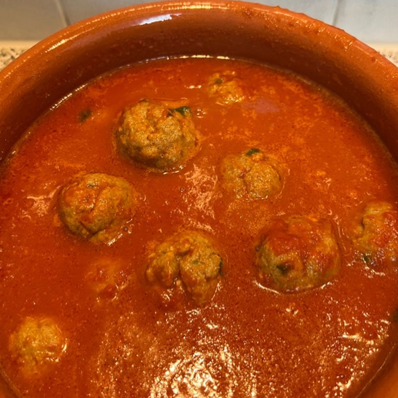 Polpette al sugo di pomodoro.