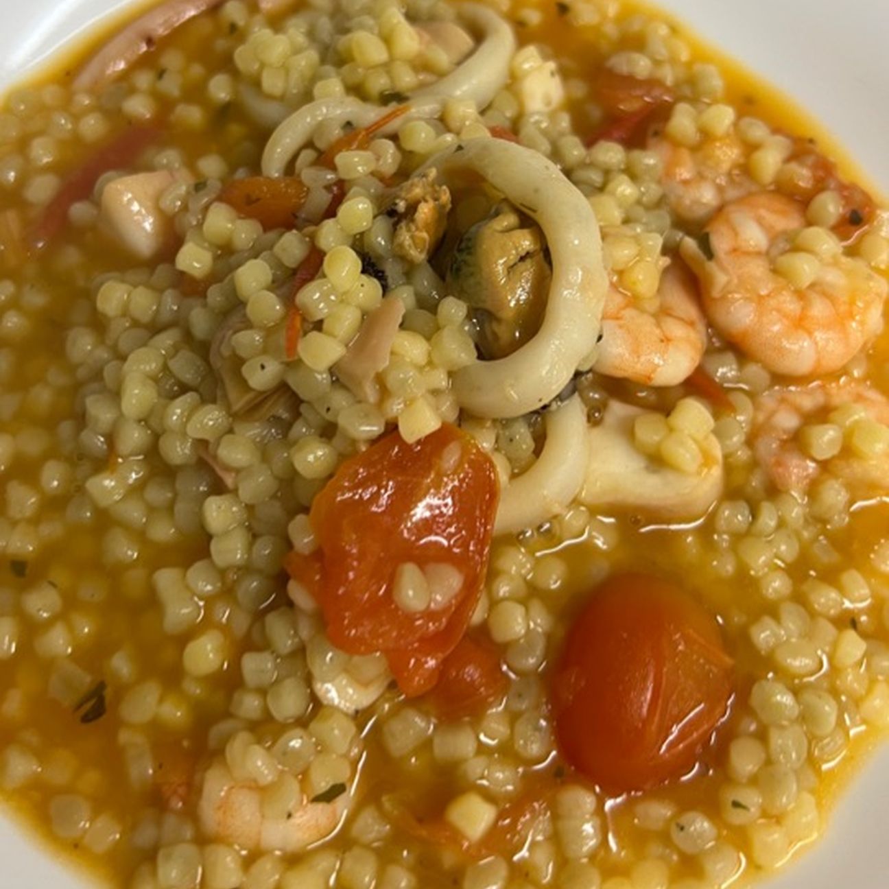 Fregola sarda ai frutti di mare