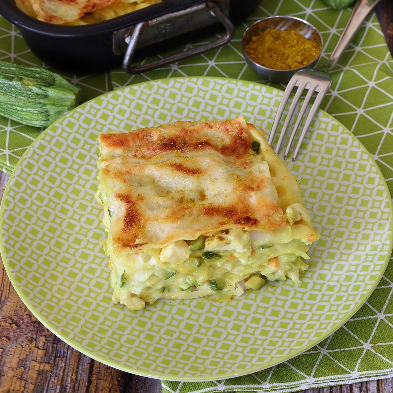 Lasagne ripiene di Pollo al Curry