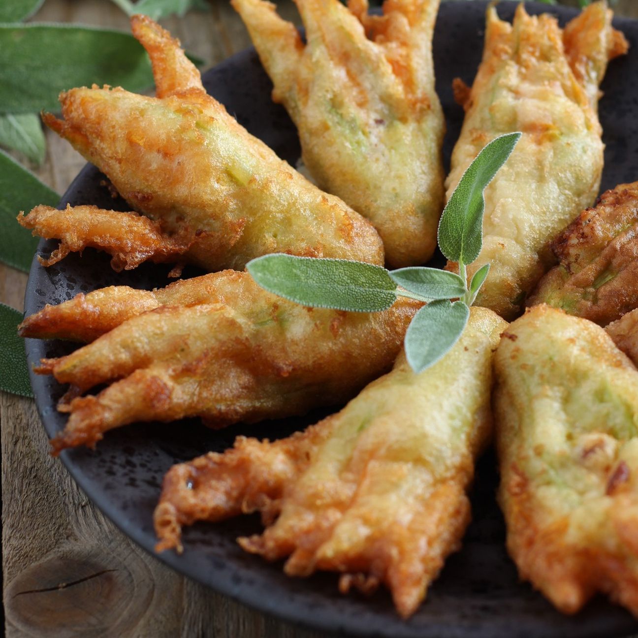Fiori di Zucca fritti con pastella alla Schweppes