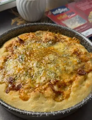 Ricetta Focaccia cipolle caramellate ed Edelblu Cubes di easyclarissa