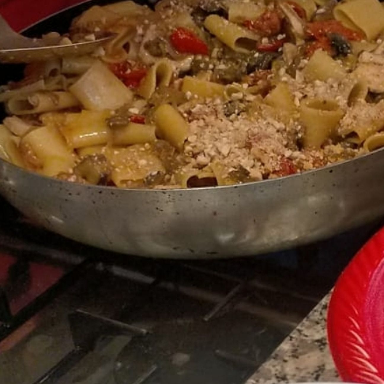 Pasta pesce spada e melanzane