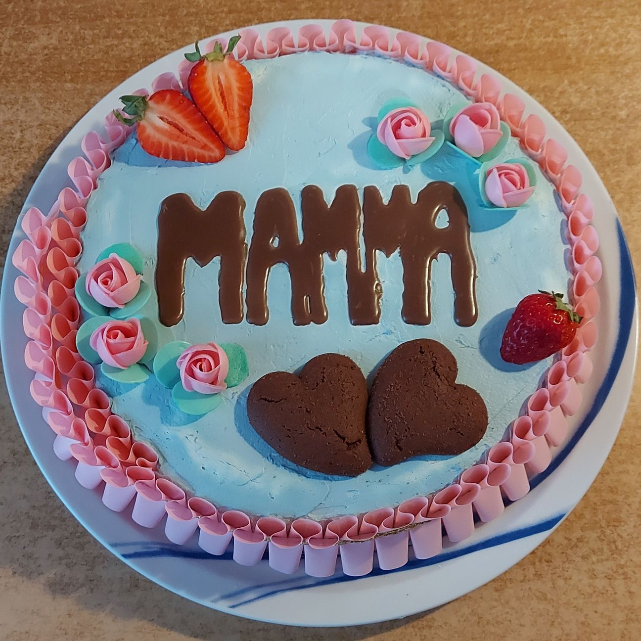 Torta pan di Spagna e crema alla frutta