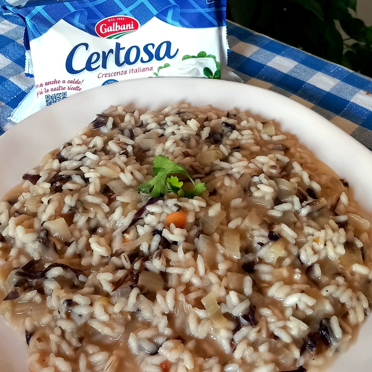 Risotto al radicchio e certosa