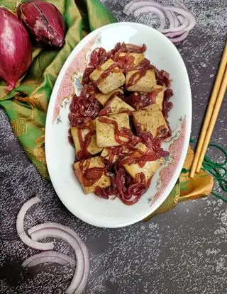 Ricetta TOFU CON CIPOLLE CARAMELLATE di kettycucinooggi