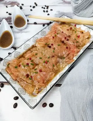 Ricetta CARPACCIO DI SALMONE AL CAFFE’ di kettycucinooggi