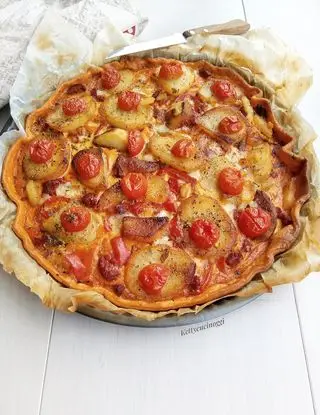 Ricetta TORTA SALATA AL CHORIZO CON PATATE E PEPERONI

 di kettycucinooggi