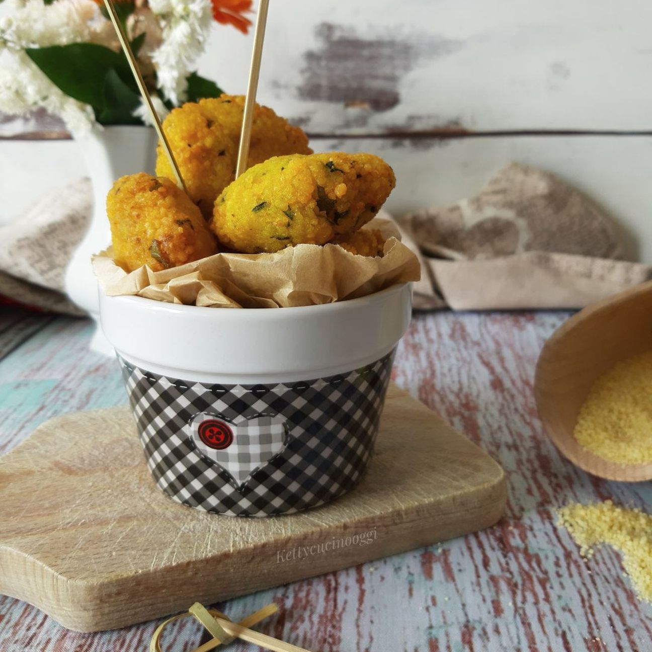 POLPETTE DI COUS COUS ZAFFERANO E ZUCCHINE
