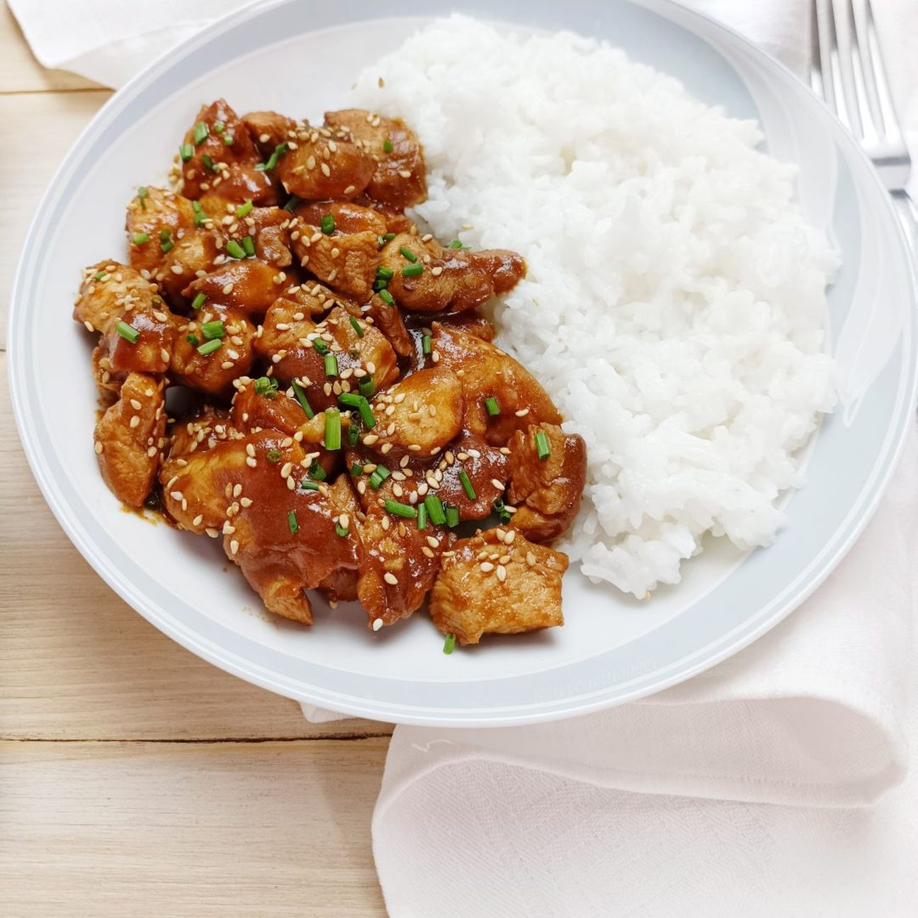 POLLO GLASSATO CON RISO BASMATI, image size:1296x1296