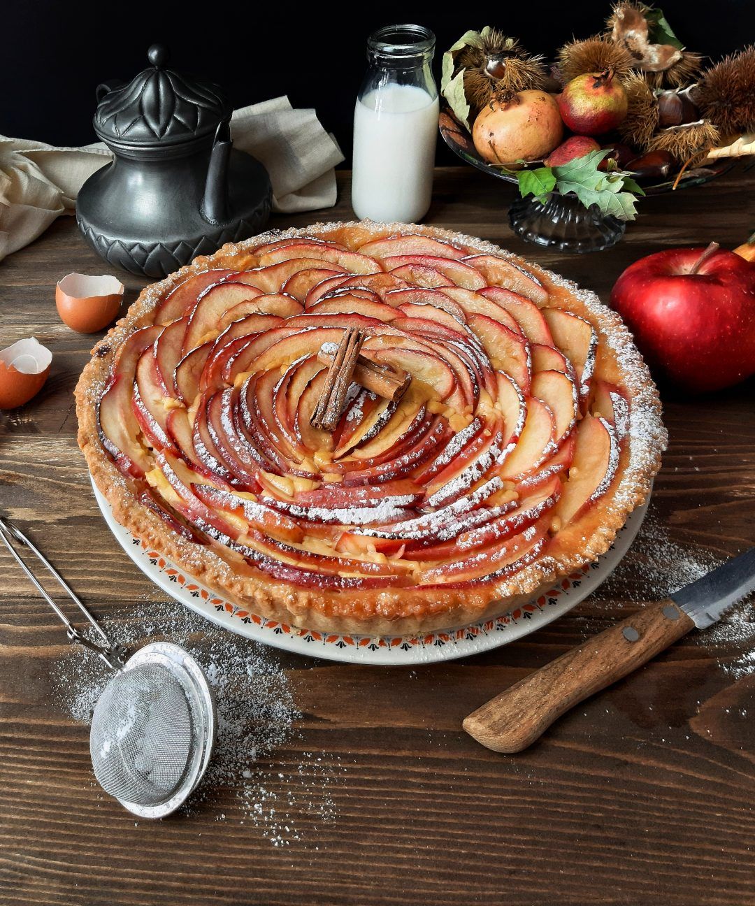 CROSTATA DI MELE E CREMA ALLA CANNELLA