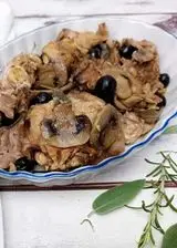 Ricetta CONIGLIO CON CHAMPIGNON E OLIVE NERE