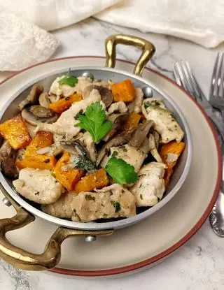 Ricetta STRACCETTI DI POLLO CON FUNGHI E ZUCCA di kettycucinooggi