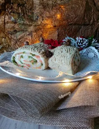 Ricetta TRONCHETTO DI NATALE AL PATÉ DI TONNO di kettycucinooggi