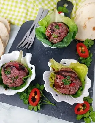 Ricetta POLPETTE DI TARTARE CON GLASSA DI MELAGRANA di kettycucinooggi