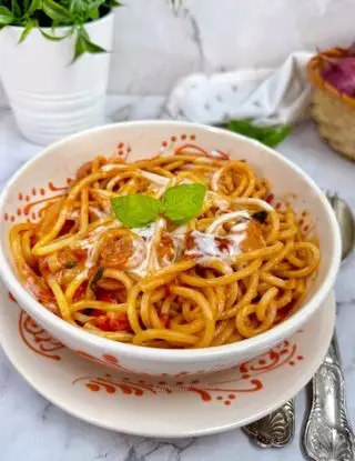 Ricetta Spaghettoni con nduja e cipolla di Tropea di kettycucinooggi