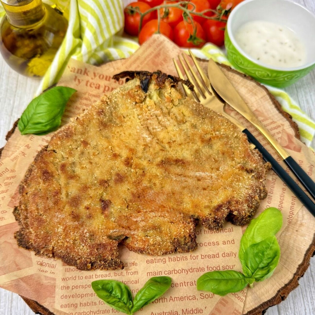 Cotoletta di melanzana vegana