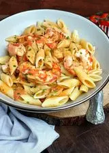 Ricetta PENNETTE CON SCAMPI E GAMBERI