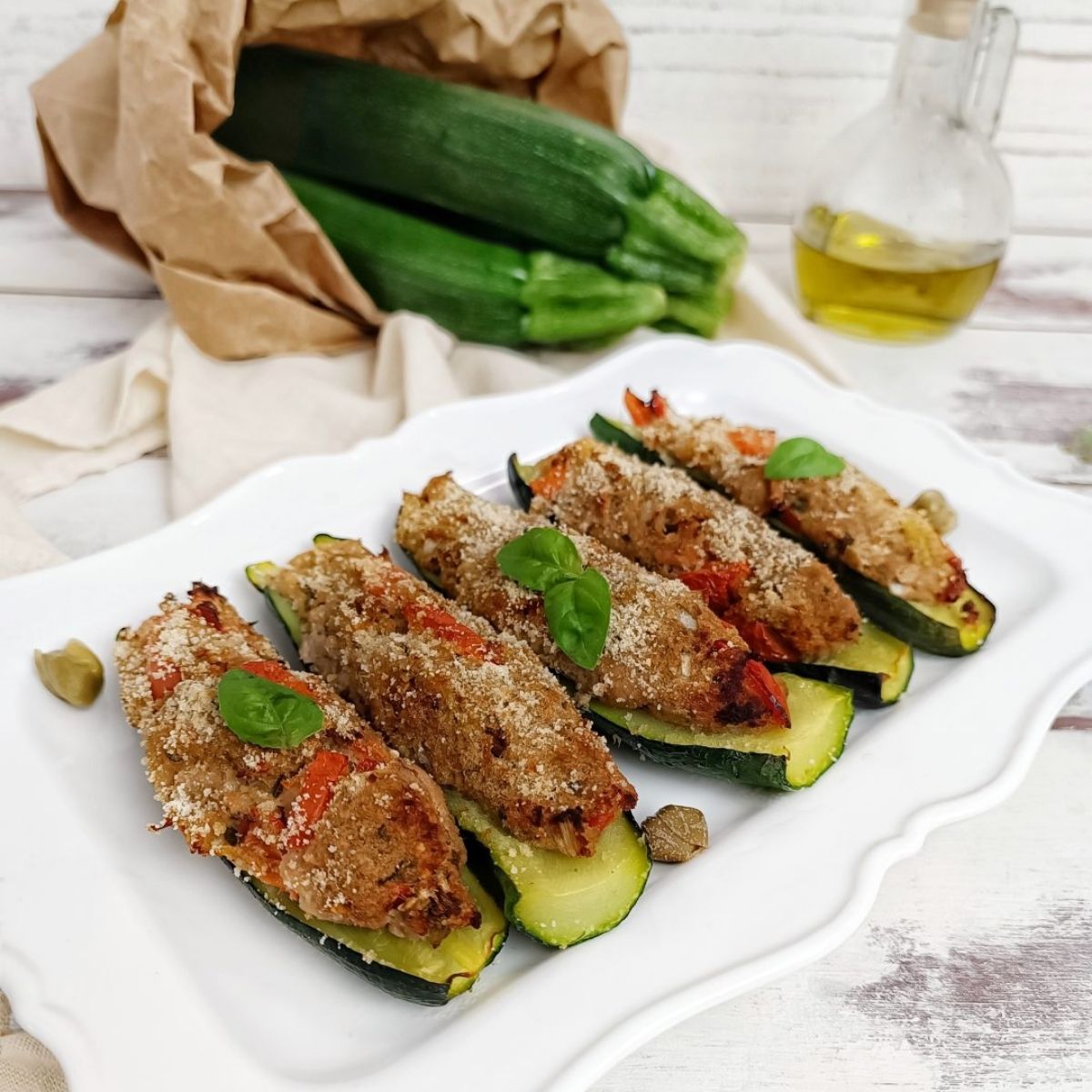ZUCCHINE RIPIENE DI TONNO LIGHT