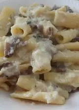 Ricetta Rigatoni ai funghi e crema di cavolfiore