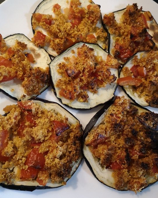Pizzette croccanti di melanzana