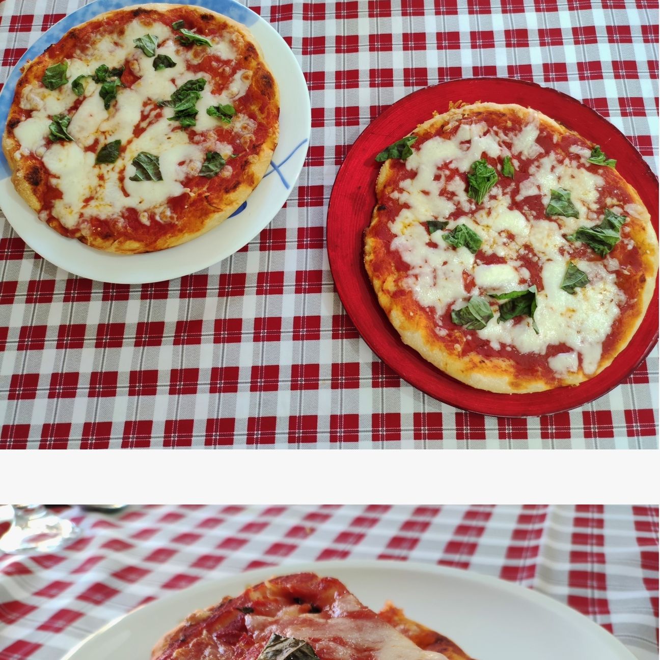 Pizza Margherita soffice.