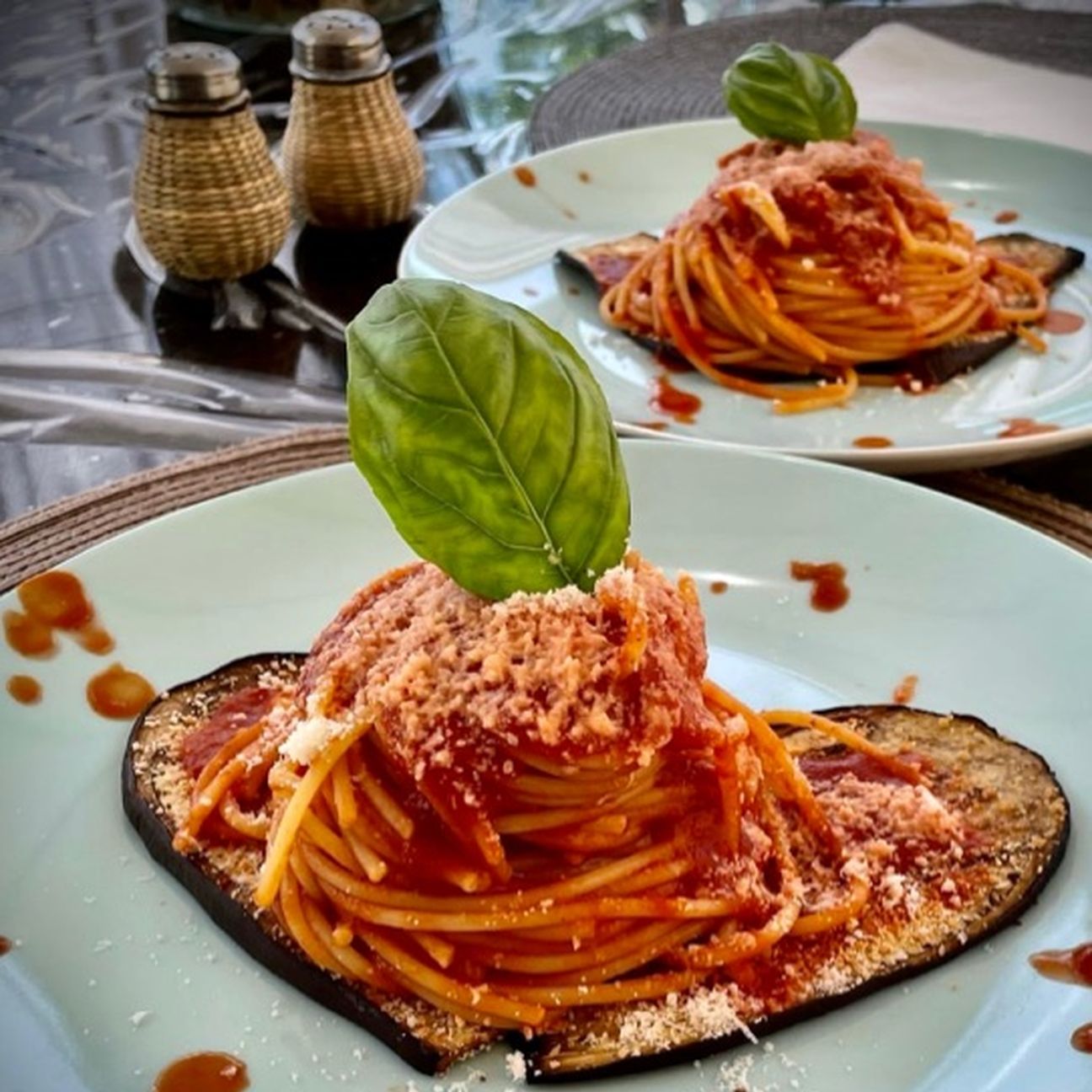 Spaghetti cuore di melanzana
