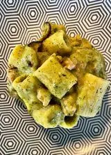 Ricetta Mezzi Paccheri Crema di Zucchina e Salsiccia